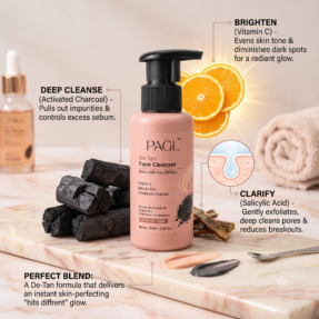 De-Tan Face Cleanser with Vitamin C, Salicylic Acid & Charcoal