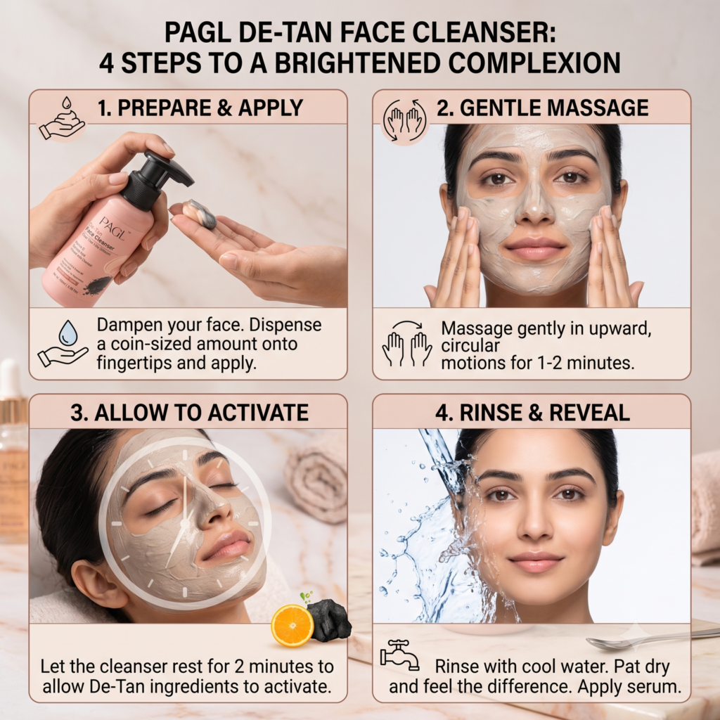 De-Tan Face Cleanser with Vitamin C, Salicylic Acid & Charcoal