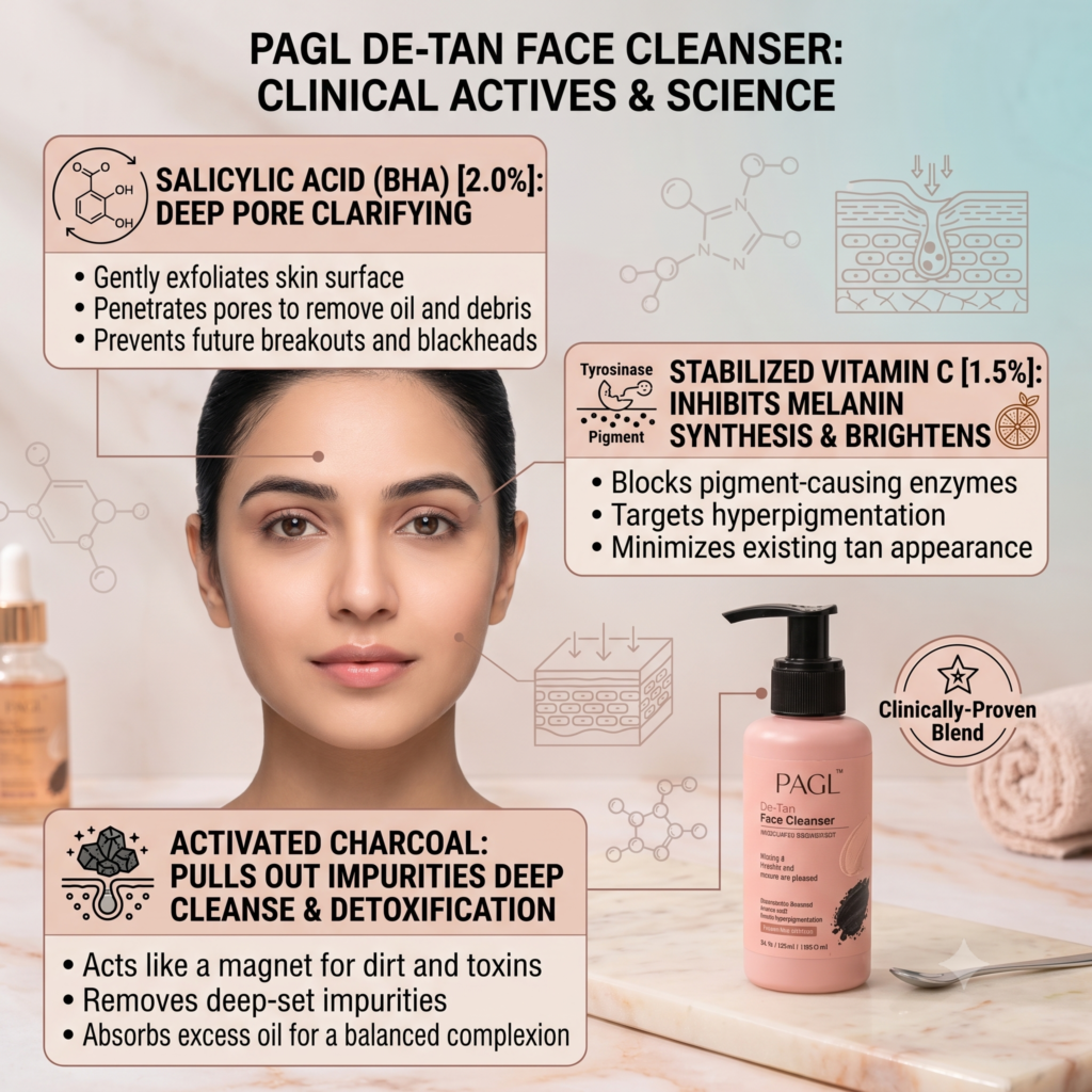 De-Tan Face Cleanser with Vitamin C, Salicylic Acid & Charcoal