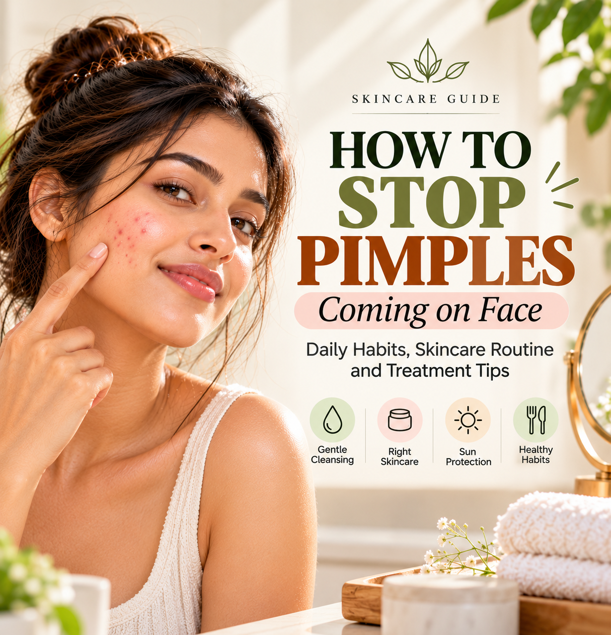 How to Stop Pimples Coming on Face: Daily Habits, Skincare Routine and Treatment Tips