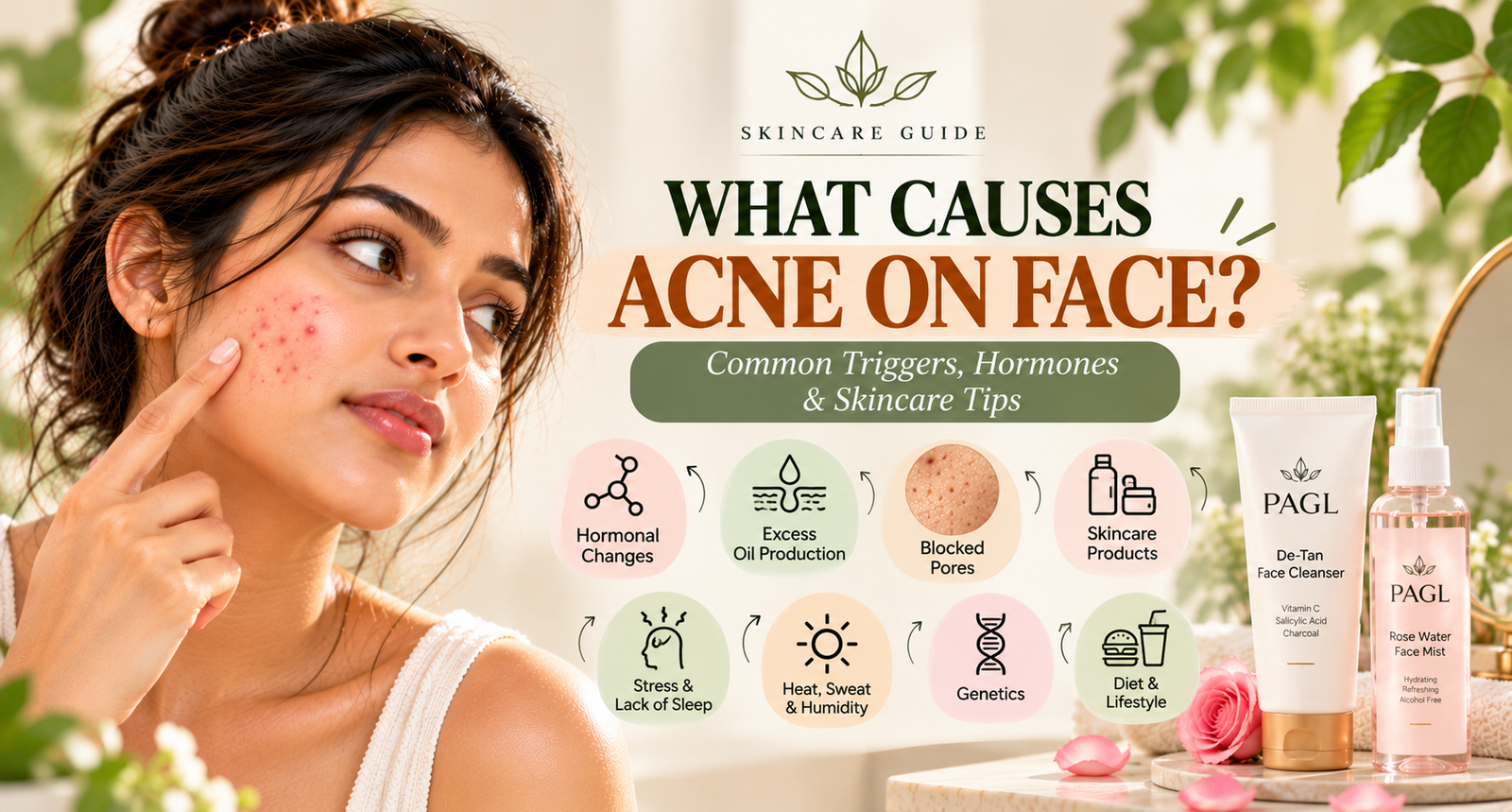 What Causes Acne on Face? Common Triggers, Hormones and Skincare Tips